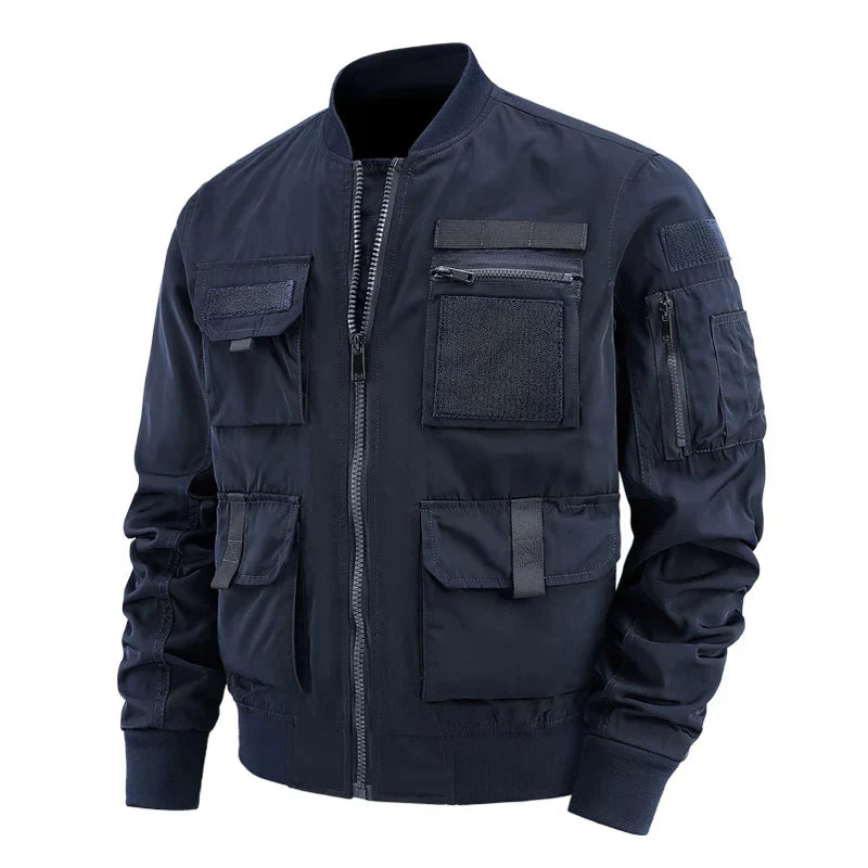 Men's Multi Pocket Velcro Jacket Rugged Utility