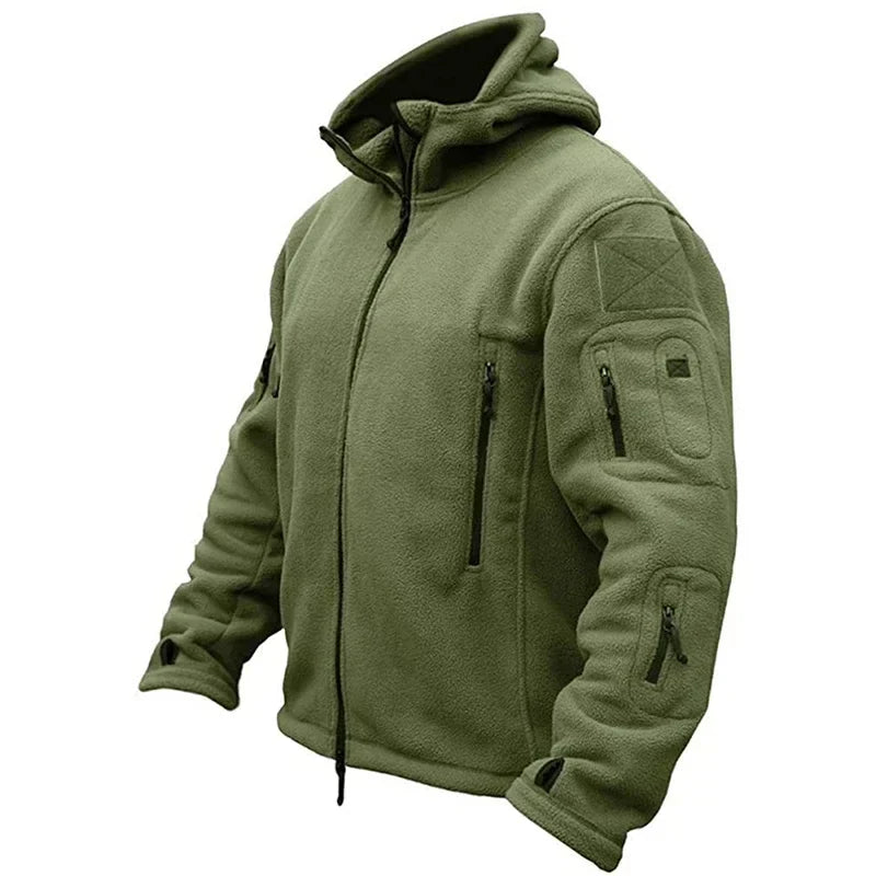 Men's Thermal Fleece Jacket Water Resistant Zippered Pockets - OutfitLondon