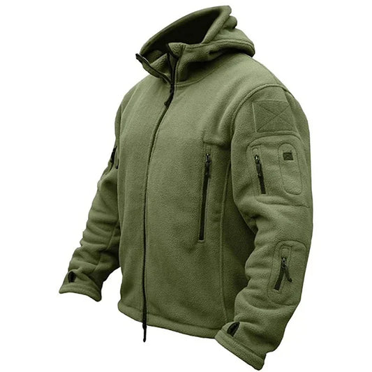 Men's Thermal Fleece Jacket Water Resistant Zippered Pockets - OutfitLondon