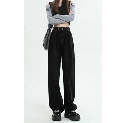 Relaxed Fit High Waist Wide Leg Women's Jeans