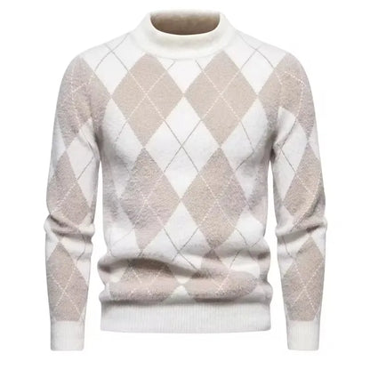 Faux Fur Crew Neck Men's Sweater