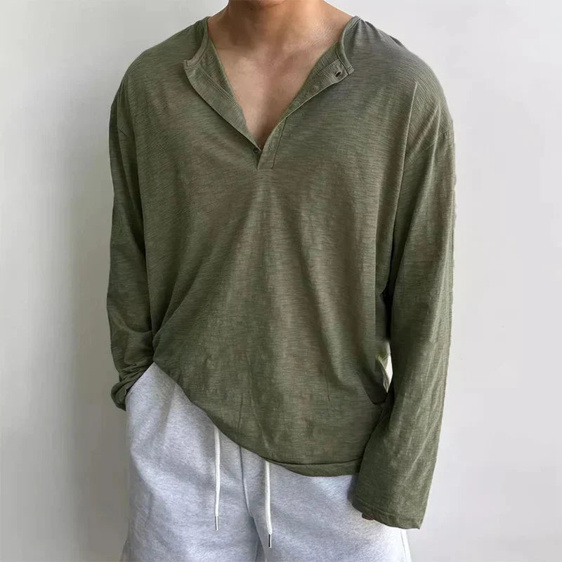 Men's Linen Cotton Shirt Relaxed Fit Breathable