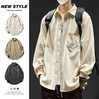 Comfortable Loose Fit Mens Cargo Shirt - OutfitLondon