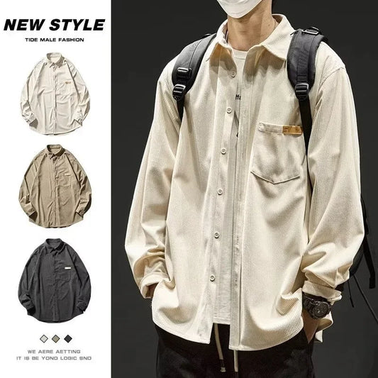 Comfortable Loose Fit Mens Cargo Shirt - OutfitLondon