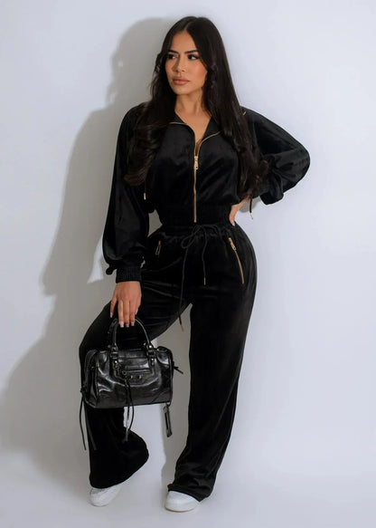 Cozy Ladies 2-Piece Fleece Jogger Suit