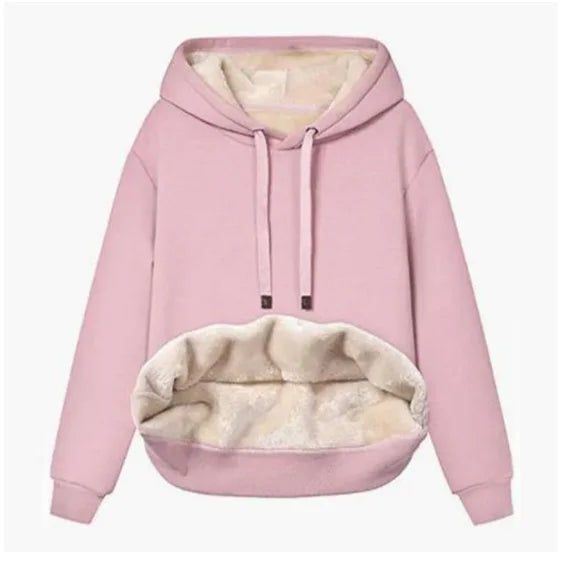 Warm Women's Fleece Hoodie for Winter Season