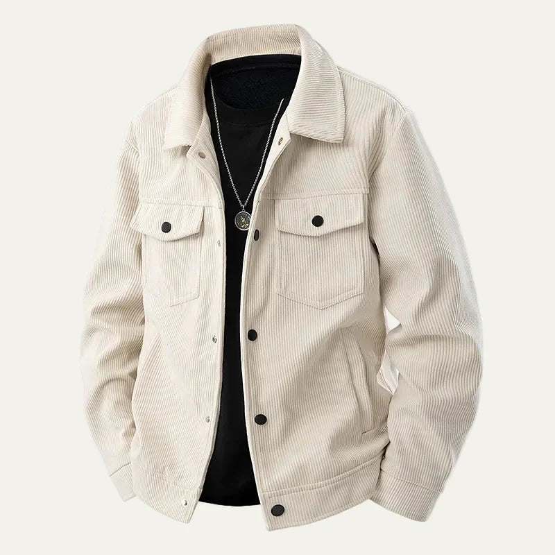 Rugged Corduroy Denim Jacket for Men