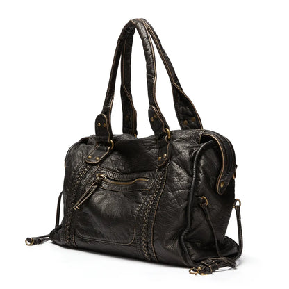 Elegant Women's Leather Tote Handbag