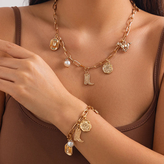 Women's Choker Necklace Gold Tone - OutfitLondon