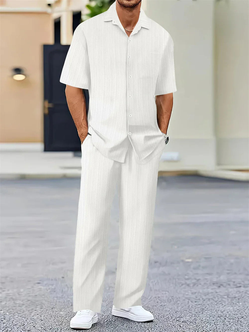 Slim Fit Business Casual Suit Set