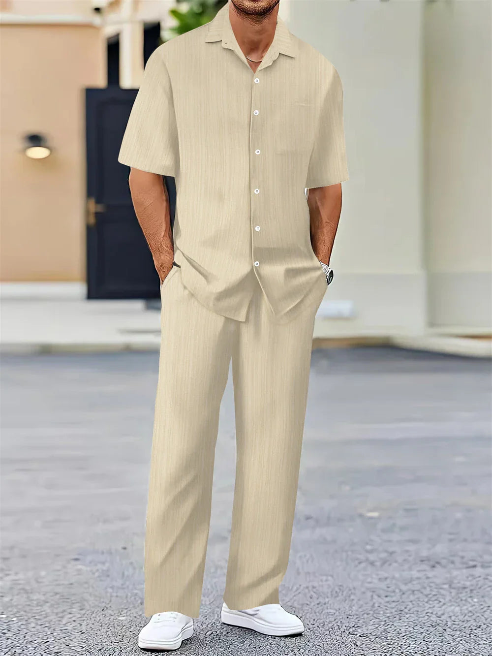 Slim Fit Business Casual Suit Set