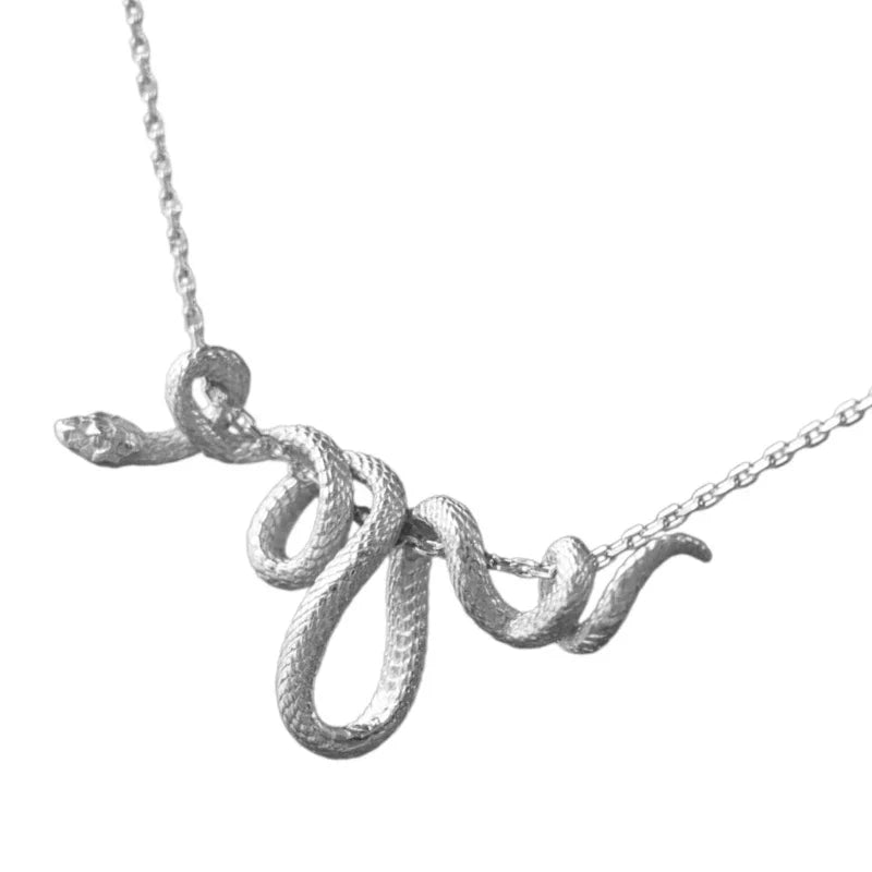 Viper Knot Necklace Gold Tone Adjustable Chain