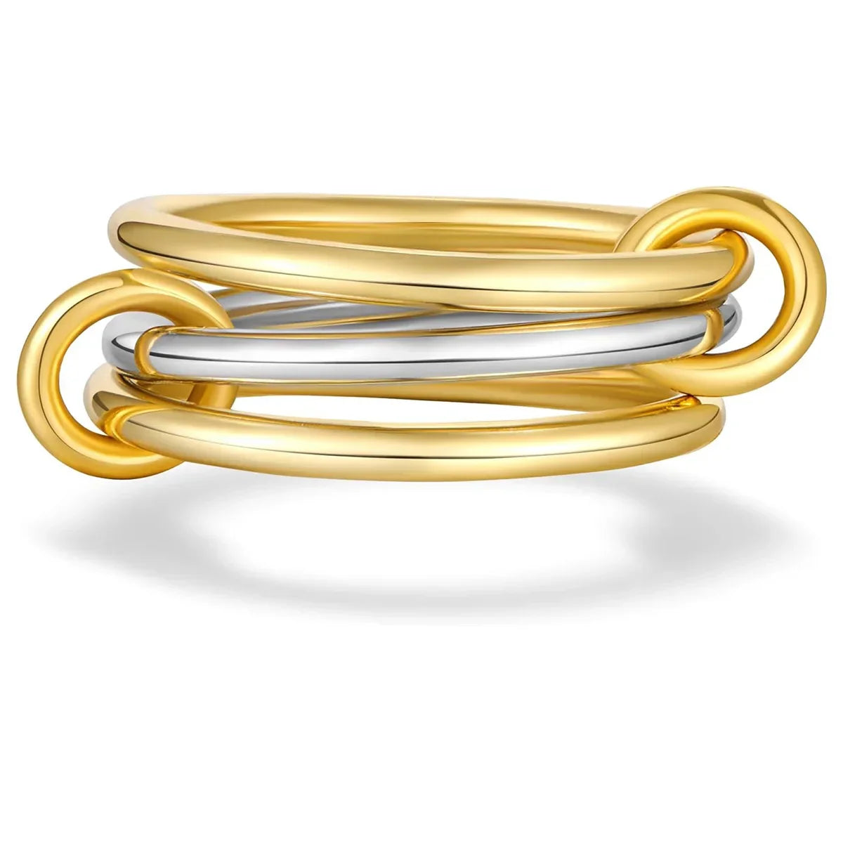 Classic Two Tone Copper Ring Set