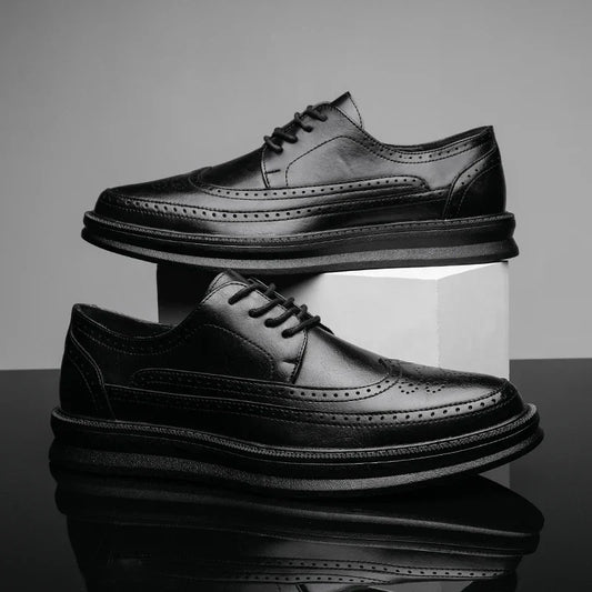 Real Leather Smart Shoes - OutfitLondon