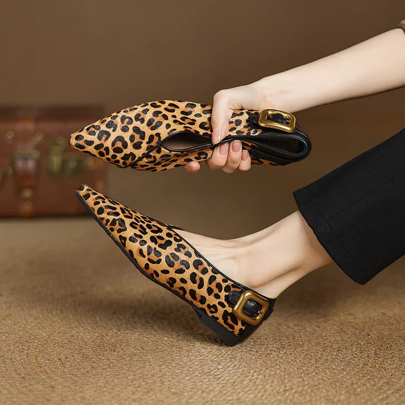Elegant Genuine Leather Dance Flats