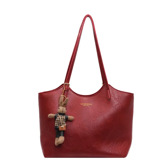 Stylish Reusable Tote Bag Vegan Leather Large Size - OutfitLondon