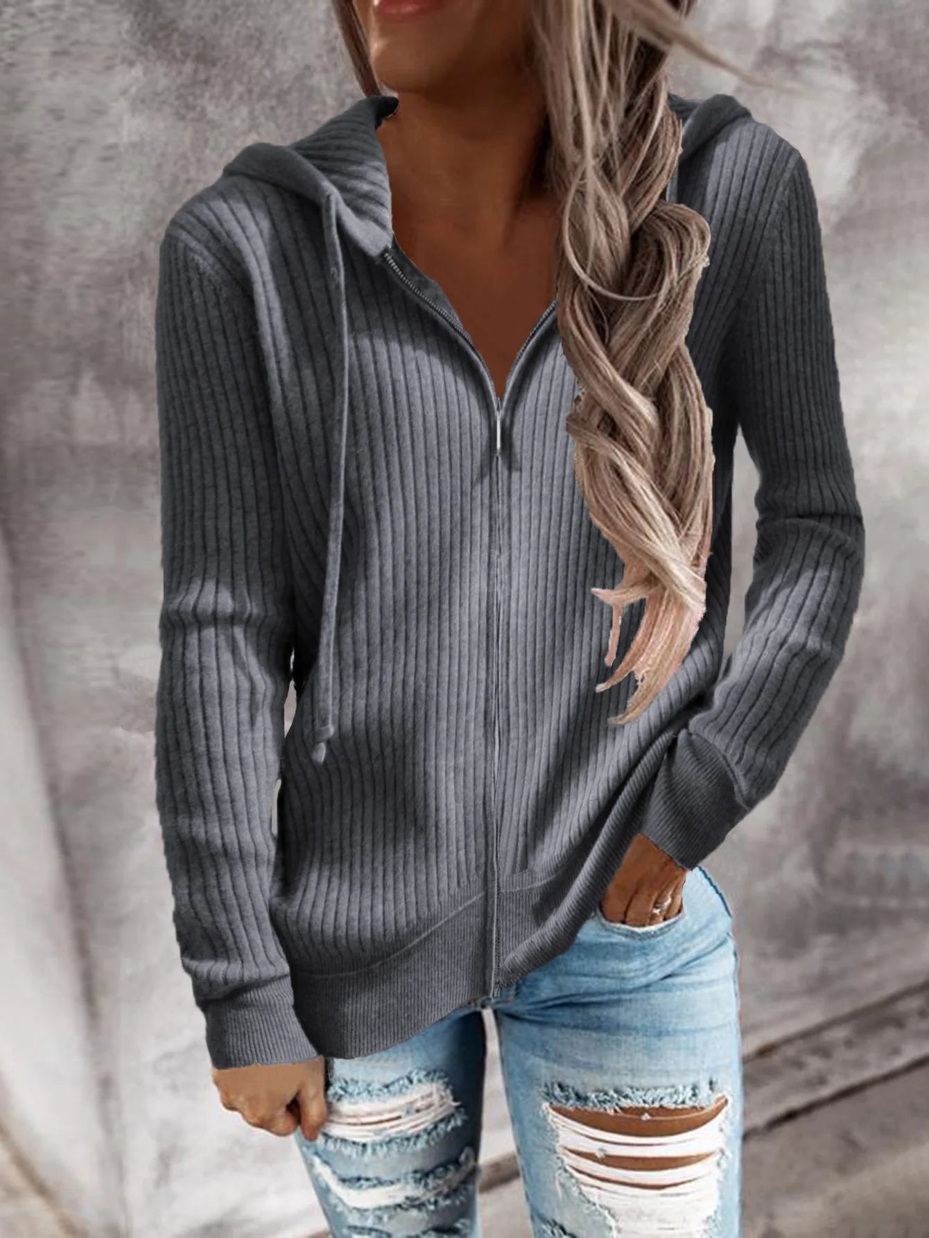 Warm Women's Zip Up Fleece Hoodie Jacket
