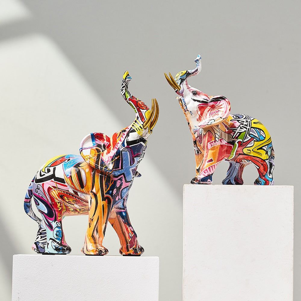 Unique Artisan Elephant Decor Figurine - OutfitLondon