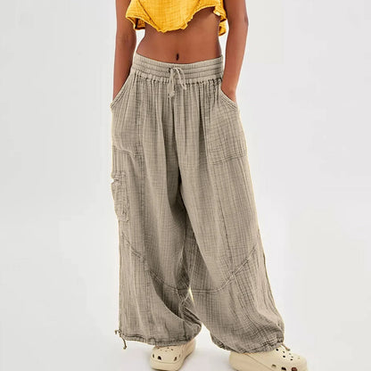 Comfortable Loose Fit Beach Pants with Pockets