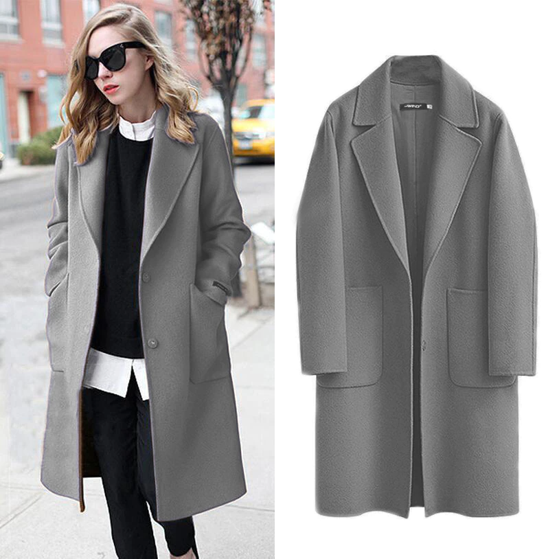 Classic Chic Ladies Long Coat