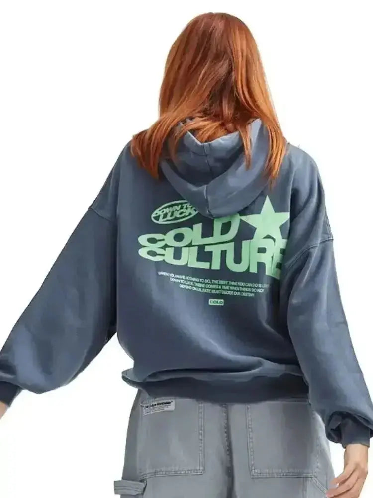 Fashionable Big Graphic Hoodie Sweatshirt - OutfitLondon