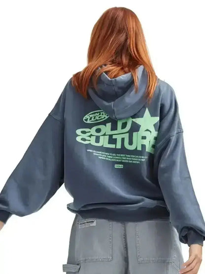 Fashionable Big Graphic Hoodie Sweatshirt - OutfitLondon