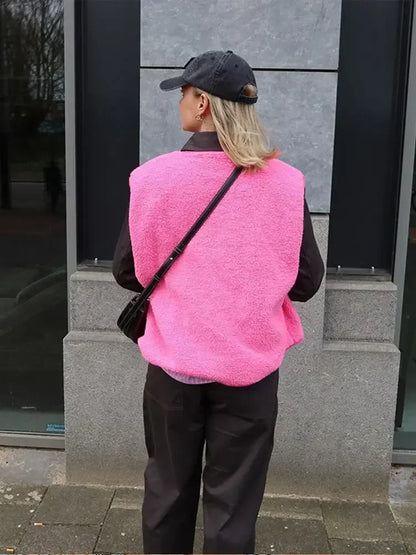 Cozy Women's Knitted Cardigan Vest