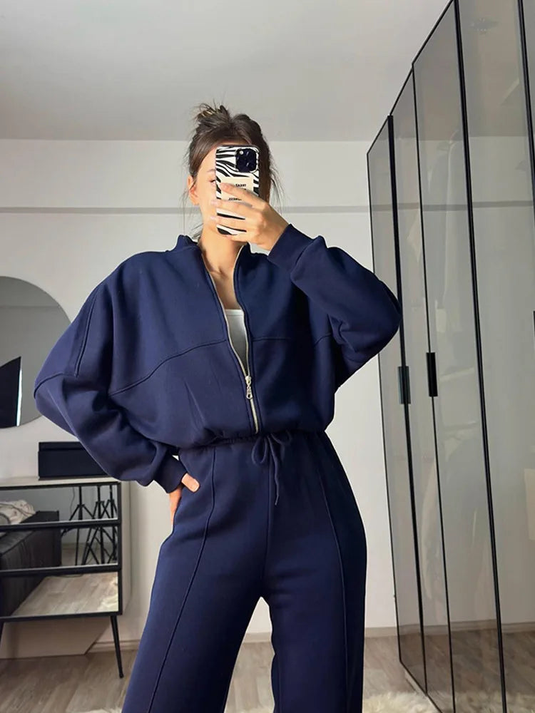 Women's Soft Fleece Jacket and Pant Set