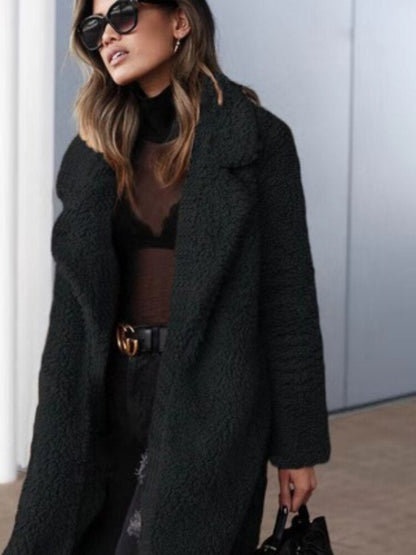 Cozy Women's Fleece Teddy Jacket, Long Length