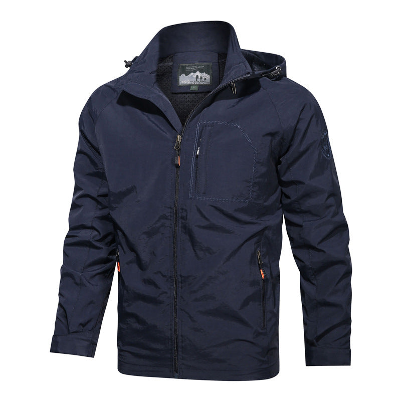 Relaxed Fit Waterproof Men's Hooded Coat