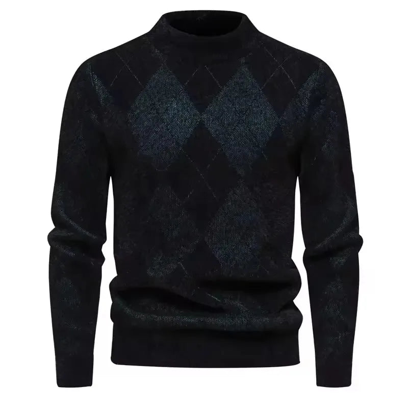 Faux Fur Crew Neck Men's Sweater