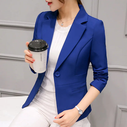 Timeless Dark Blue Formal Ladies Jacket