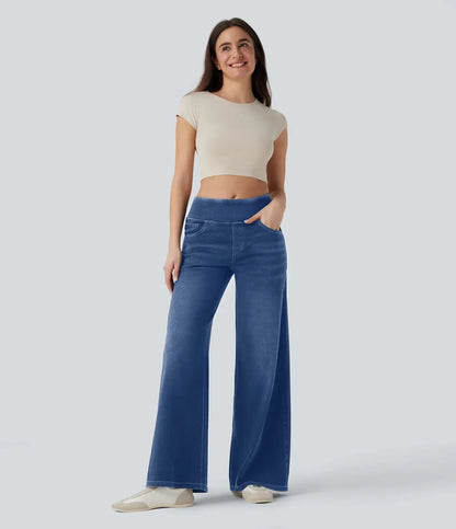 Relaxed Fit Zipper Women's Jeans