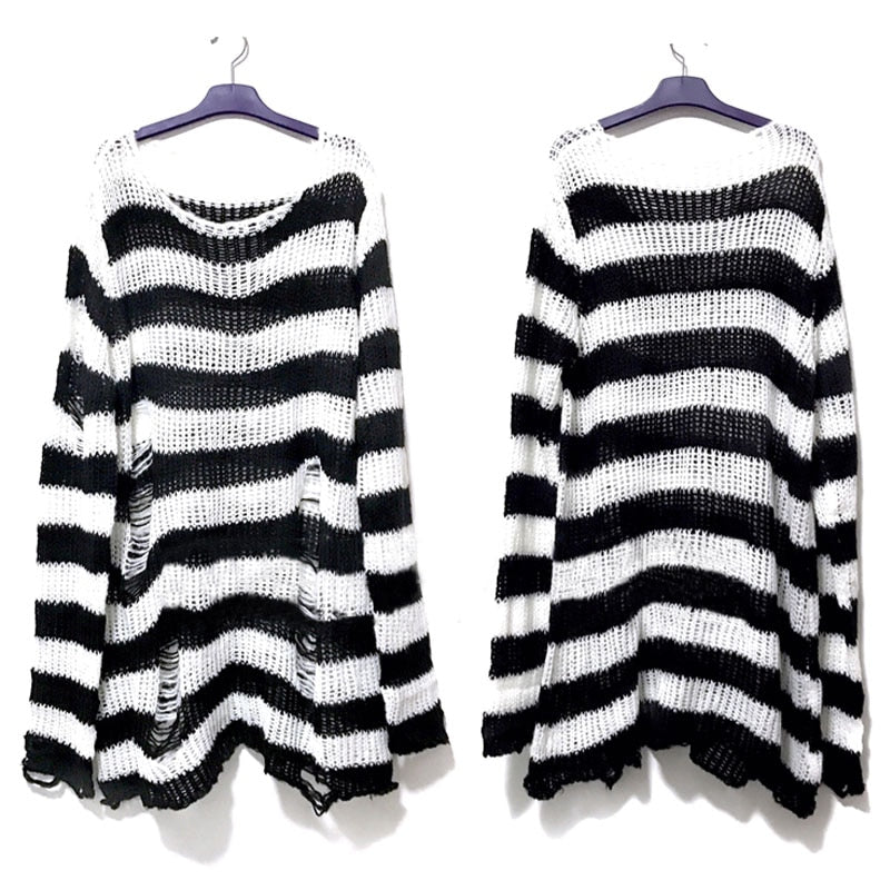 Soft Casual Striped Women's Sweatshirt - OutfitLondon