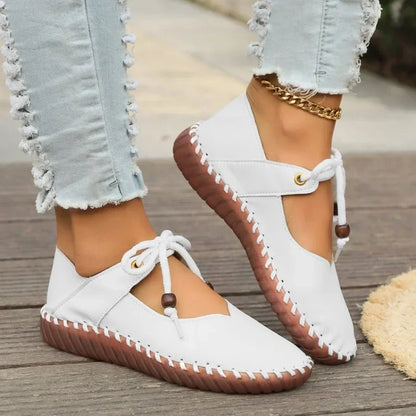 Comfortable Low-Heel Lace-Up Shoes