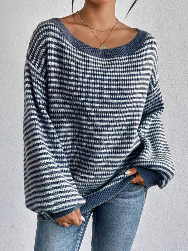 Milo Women's Drop Shoulder Knit Sweater - OutfitLondon