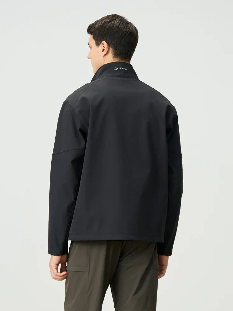 Men's Black Leather Bomber Jacket - Classic Oversized Coat