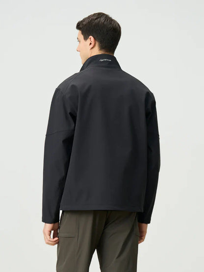 Men's Black Leather Bomber Jacket - Classic Oversized Coat