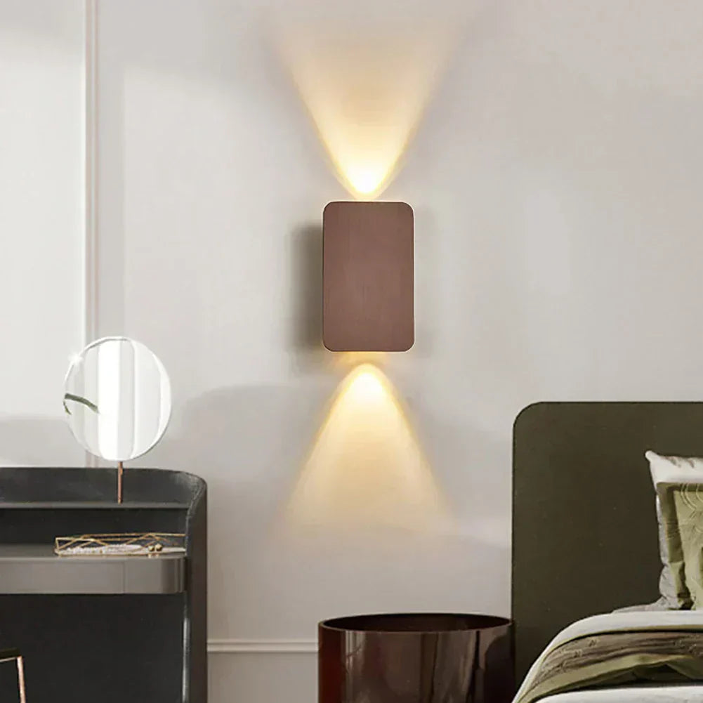 Contemporary Double Head Black LED Sconce Light