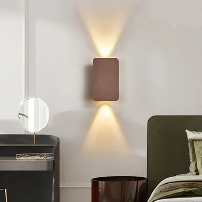 Contemporary Double Head Black LED Sconce Light