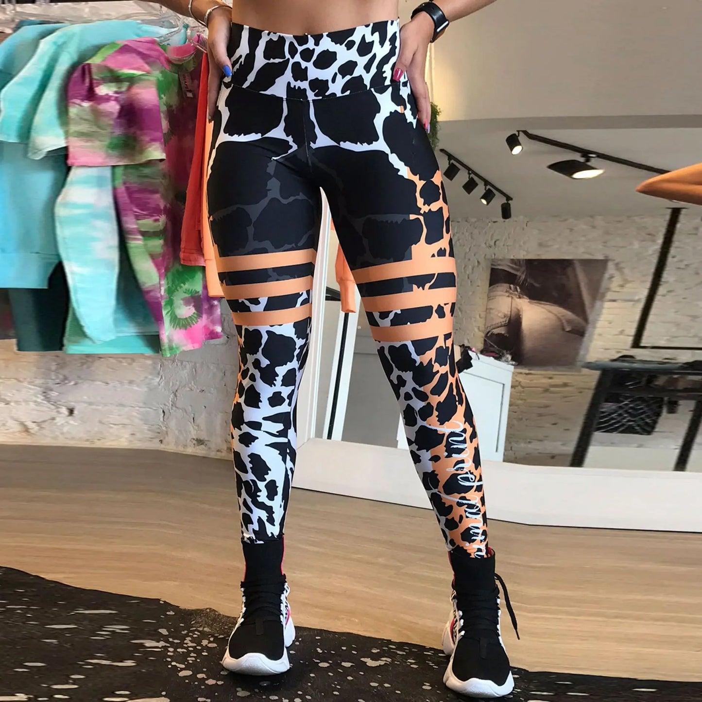 Fashionable Leopard High Waist Shaping Leggings
