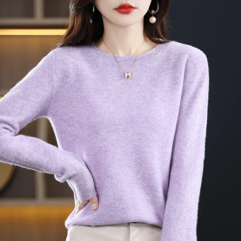 Cozy Ladies Merino Wool Pullover Sweater