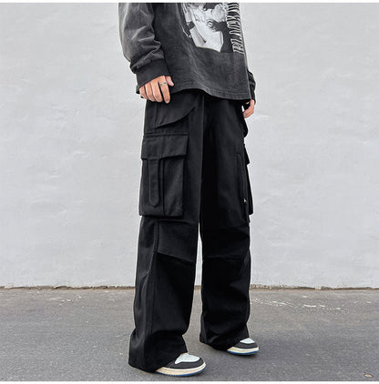 Relaxed Fit Mens Straight Leg Cargo Pants