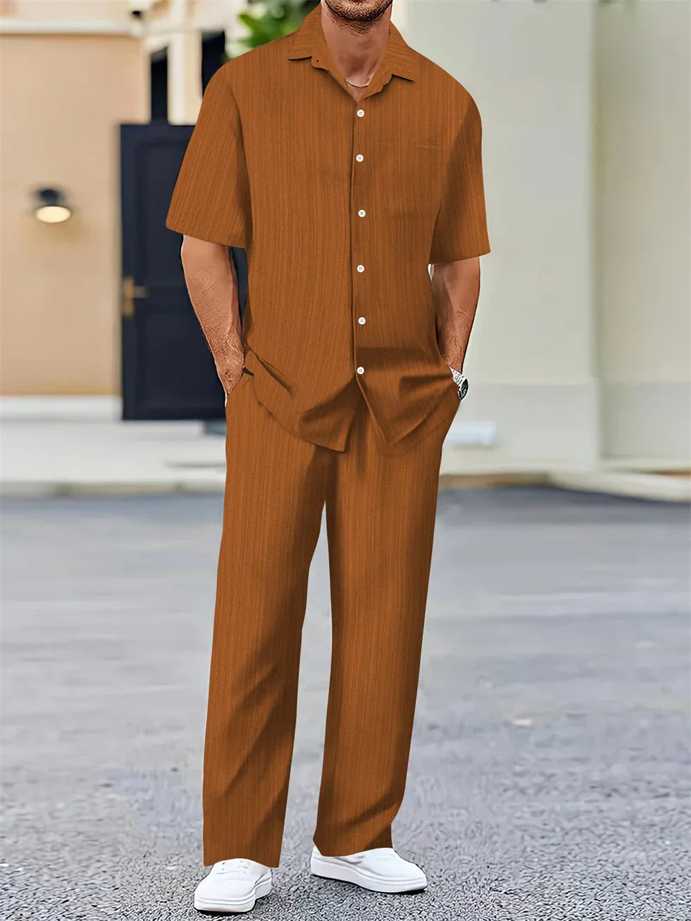 Slim Fit Business Casual Suit Set