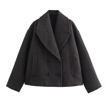 Timeless Double Button Warm Ladies Winter Coat
