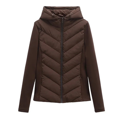 Women's Padded Hooded Parka Coat with Fleece Lining
