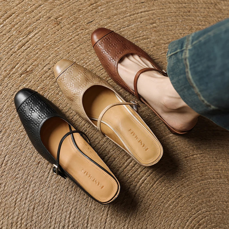 Authentic Leather Slide Shoes