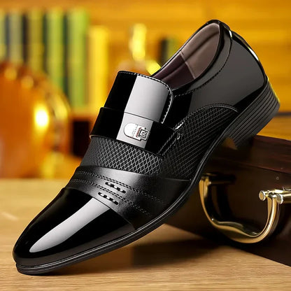 Comfortable Black Leather Dress Shoes for Men