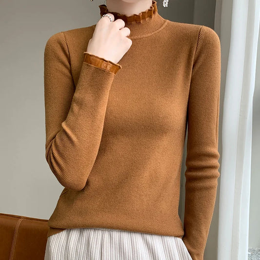 Women's Cashmere Long Sleeve Sweater - OutfitLondon