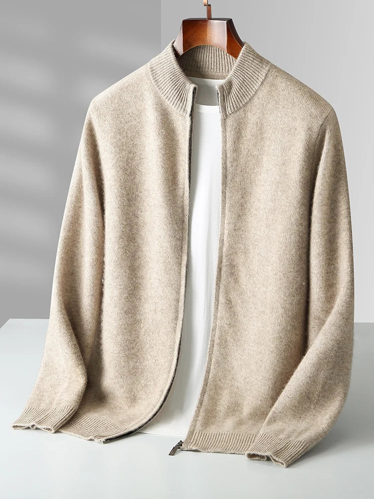 Classic Wool Sweater Cardigan - OutfitLondon